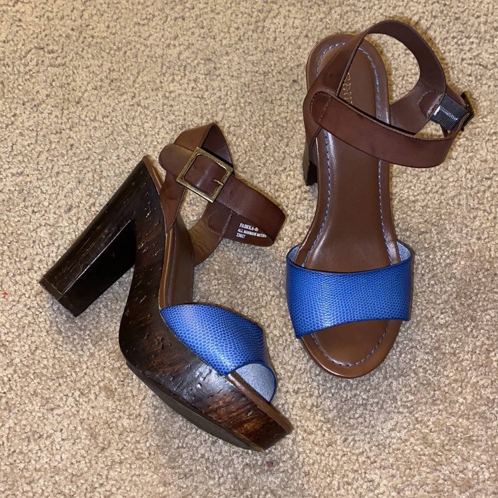 Bamboo Fabiola Ankle Strap Heel